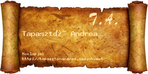 Tapasztó Andrea névjegykártya