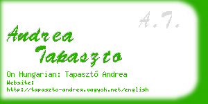 andrea tapaszto business card
