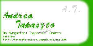 andrea tapaszto business card